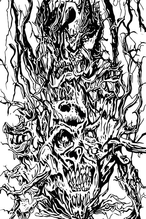 evil coloring pages for adults|evil dead free coloring pages.